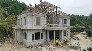 The time-lapse video of building a two-story house is truly impressive.