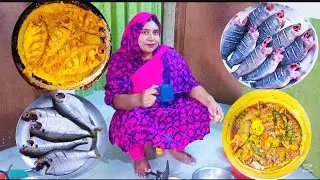দেশি দুপুরের রান্না 🍛 | ফুলকপি দিয়ে কই মাছের তরকারি, ফুলকপি-আলু-বাঁধাকপি ভাজি ও প্রিনজল মাছ ভাজা 🔥