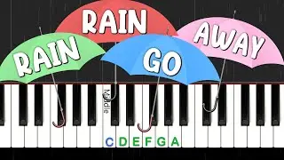 EASY Piano Play-along Tutorial: Rain Rain Go Away
