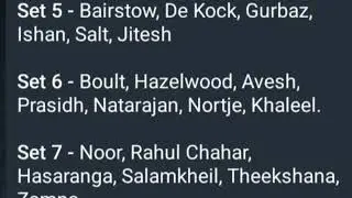 Sets for players in ipl auction 2025 || morque sets in ipl auction || IPL
