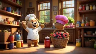 Four Teddy Bears Bake a Pie | Fun Counting Song for Kids | Teddy Bear Rhyme for Toddlers