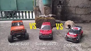 Suzuki Jimny SJ30 VS Suzuki Jimny JB23 VS Cito&euml;n C3 Rally | RC Hi Speed Racing
