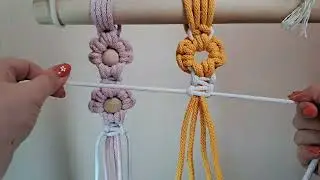 Macrame knots Part. 8. Macrame flower. Daisy Pattern. Slow tutorial for beginners. Macrame World.