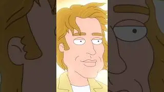 Meeting Brad Pitt on Family Guy 😱🤣 #FamilyGuy #Shorts