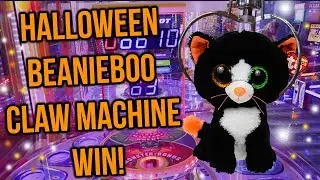 HALLOWEEN BEANIE BOO CLAW MACHINE WIN! - Sea World Arcade