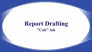 Property Valuation Software, Report Drafting 4 : Calc Tab