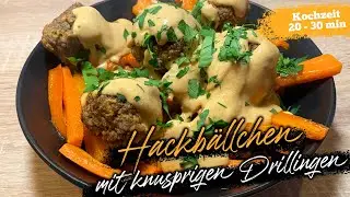 Hackbällchen mit knusprigen Drillingen [REZEPT] #dessert #rezept