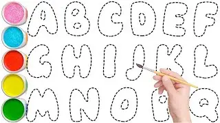 Alphabet Phonics Song // Drawing Capital Letter Alphabet A to Z for Beginners // ABC for Kids