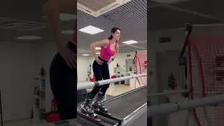 Вторая тренировка на тренажере @SkyTechSport  🩷⛷️ #girl #ski #simulator #skytechsport #skytech
