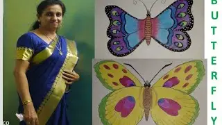 DRAWING A BUTTERFLY DRAWING LESSONS BY TEACHER ROSHNI - VIDEO-4