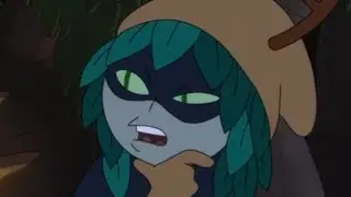 la maga cazadora se da cuenta que finn est&aacute; sufriendo de envenenamiento fionna and cake latino 