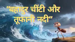 बहादुर चींटी और तूफानी नदी | The Brave Ant and the Stormy River| बच्चों की प्रेरणादायक नैतिक कहानी
