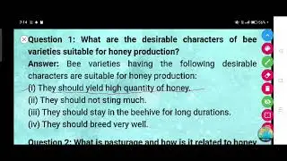 What are the desirable characters of bee varieties suitable for honey production?