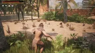 Conan Exiles - Shaleback stuck in a tree