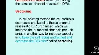 Mobile Communication, Cell Splitting, Sectoring, Roaming and Handoff