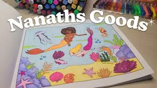 Colorindo o livro da Nanaths com Marcador + caneta em gel