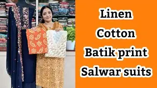 Linen | Cotton Batik | Salwar materials | @noblelady 
