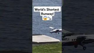 The Shortest Commercial Runway in the World! #travel #explore #airport
