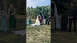 First kiss as husband and wife🤍 08.17.24 #wedding #marriage #weddingday