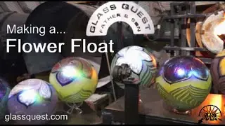 Glass Quest studio making a flower float