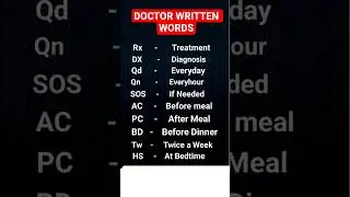 DOCTOR WRITTEN WORDS👩&zwj;🏫🔥✅ #spokenenglish #english #shorts #education #learnenglish #d