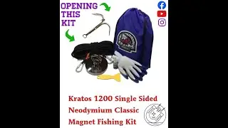 Review Time!!! Lets Open The Kratos 1200lb Single Sided Magnet Fishing Kit.
