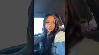Girl Looks Into Camera During Car Ride#carselfie #carride #glossylips #lasttry