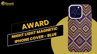 Award - Night Light Magnetic iPhone Cover - Blue | GrunX