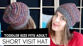 Toddler Size fits an Adult   Short Visit Hat   knitting ILove