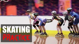 Skaters Of All Ages Roller Skating Fast at Skating Rink Practice Session | 4K