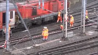 SBB Cargo Re 421 371 im Vorbahnhof Z&uuml;rich entgleist - 18.09.2013