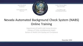 Nevada Automated Background Check System (NABS) introduction tutorial