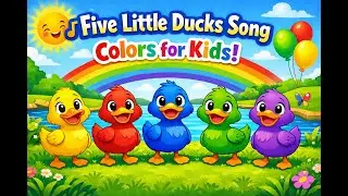 Five Little Ducks 🦆🦆🦆🦆🦆 | Learn Colors Song for Kids | Nursery Rhymes & Baby Songs #video #viral