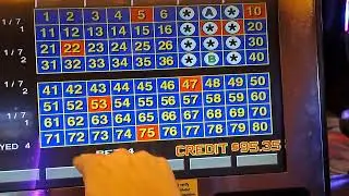 Four Card Keno: 5 Spots and H Pattern.