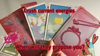 Crush current energies | When will they propose you?💍❤️ Hindi tarot card reading
