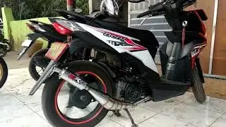 Honda beat pakai knalpot model castem 2tak.