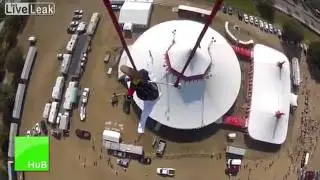 Crazy Trapeze acrobat really up's His Game!