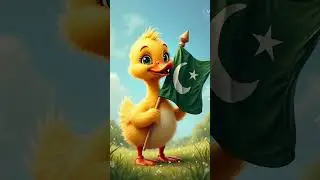 duck with Pakistani flag #cartoon #pakistan #flag #ducklingspro #cartoon