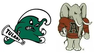 1961 Tulane at #4 Alabama (The Bear Bryant Show)