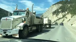 Driving The Canadian Rockies Road Construction Near Golden BC