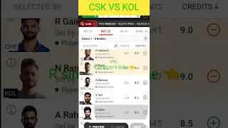 CSK VS KOL Dream11 team | today match prediction| #dream11 #shorts #dreamteam #predictions #viral
