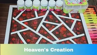 most satisfying acrylic painting using masking tape | easy abstract art for beginners