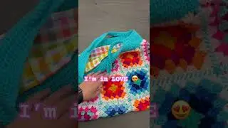 All-in-one granny square yarn for the WIN! @Yarnspirations @dollartree for the fabric lining