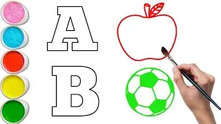 How to drow abcd A For apple, abcd drawing, A to Z Alphabet 
