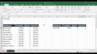 Excel Tutorial - Types of Paste - Formula
