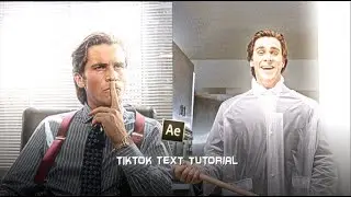 tiktok text tutorial ; after effects (Presets in desc.)