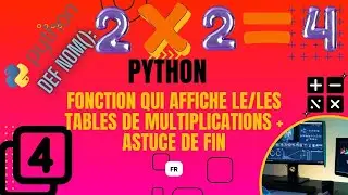 Fonction table de multiplication python