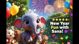 Happy New Year with Sana the Cute Elephant | Fun Brain Sana Tales | Kids Fun Story