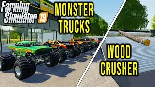 MONSTER TRUCK PACK - WOOD CRUSHER - Farming Simulator 19 Mods #61 | Radex