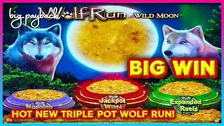 HUGE WIN! Wolf Run Desert Moon Slots - TRIPLE POT WOLF RUN!